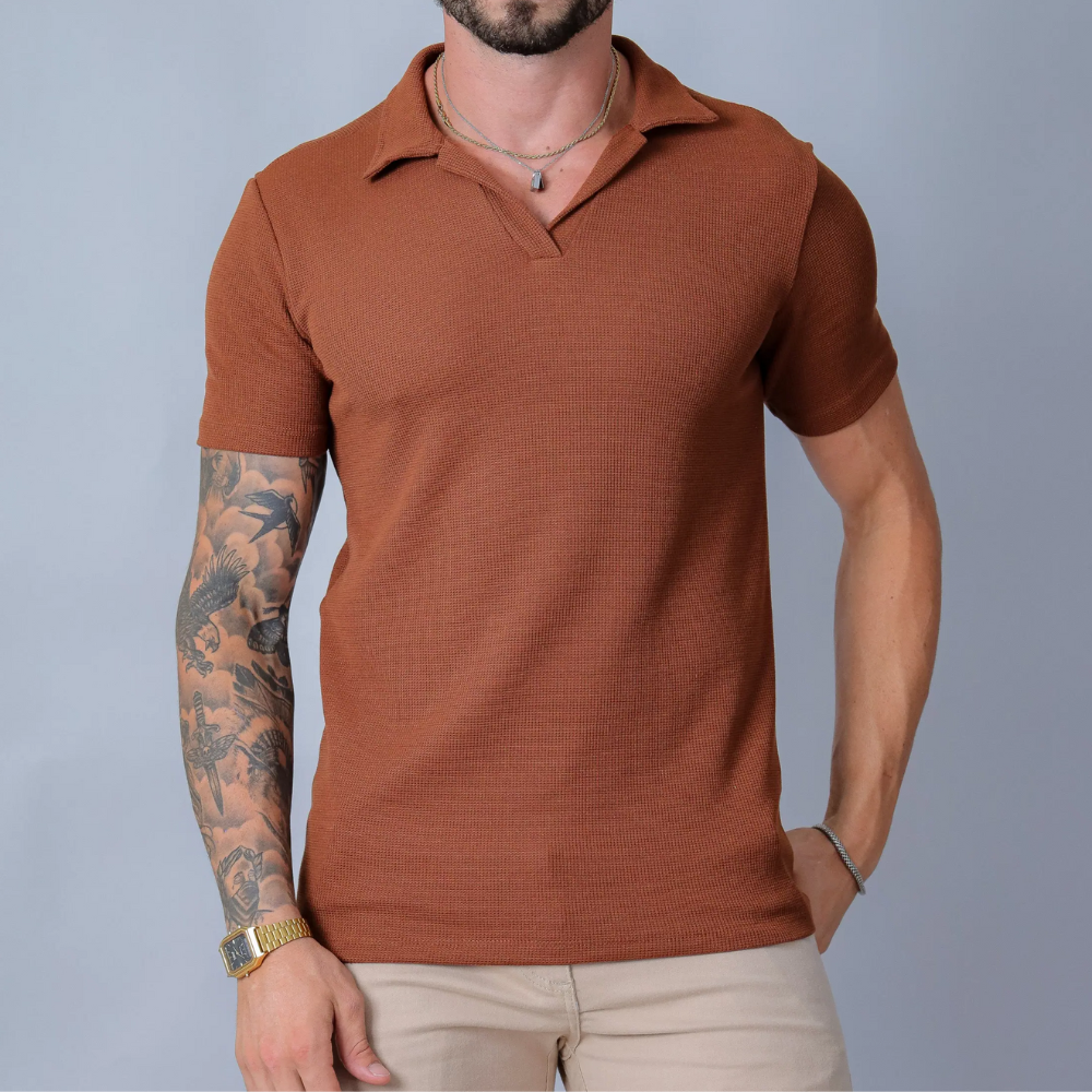 Neue V-Strickpolohemd Victus